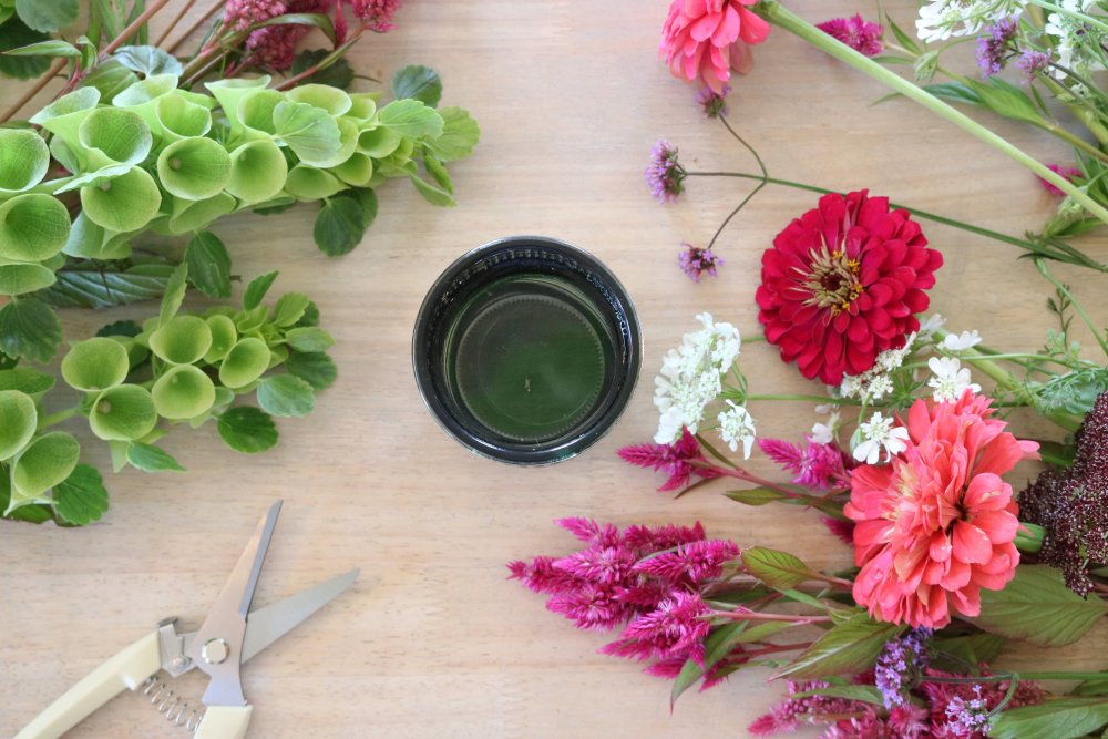 flowers and tools
