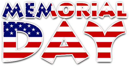 Image that says Memorial Day