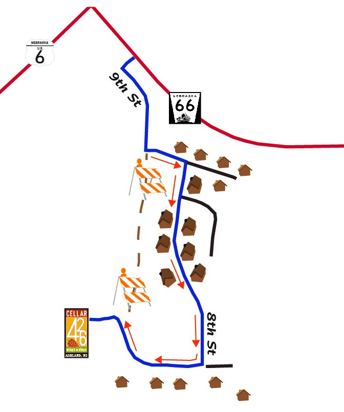 Winery Detour Map