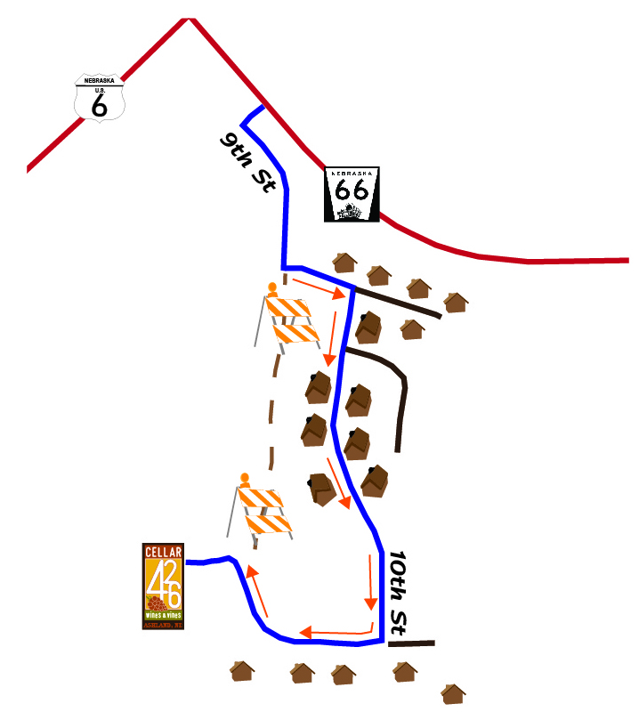 Winery Detour Map
