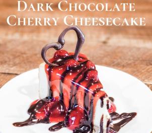 dark chocolate cherry cheesecake