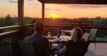 couple with sunset